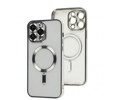 Накладка SHINING with MagSafe для iPhone 13 (Срібляста)-0